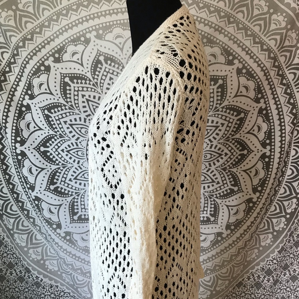 Forever 21 Open Knit Fringe Cardigan - Picture 5 of 8